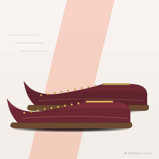 Embroidered Nagra — Maroon